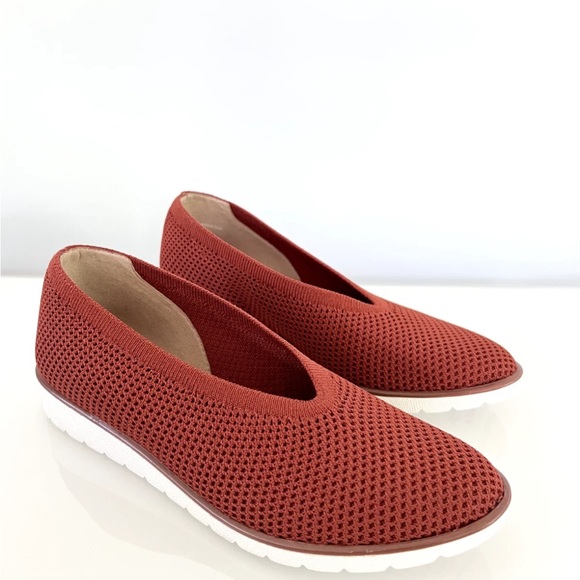 Eileen Fisher Shoes - Eileen Fisher Serrano Stretch Rust Slip-On Flats